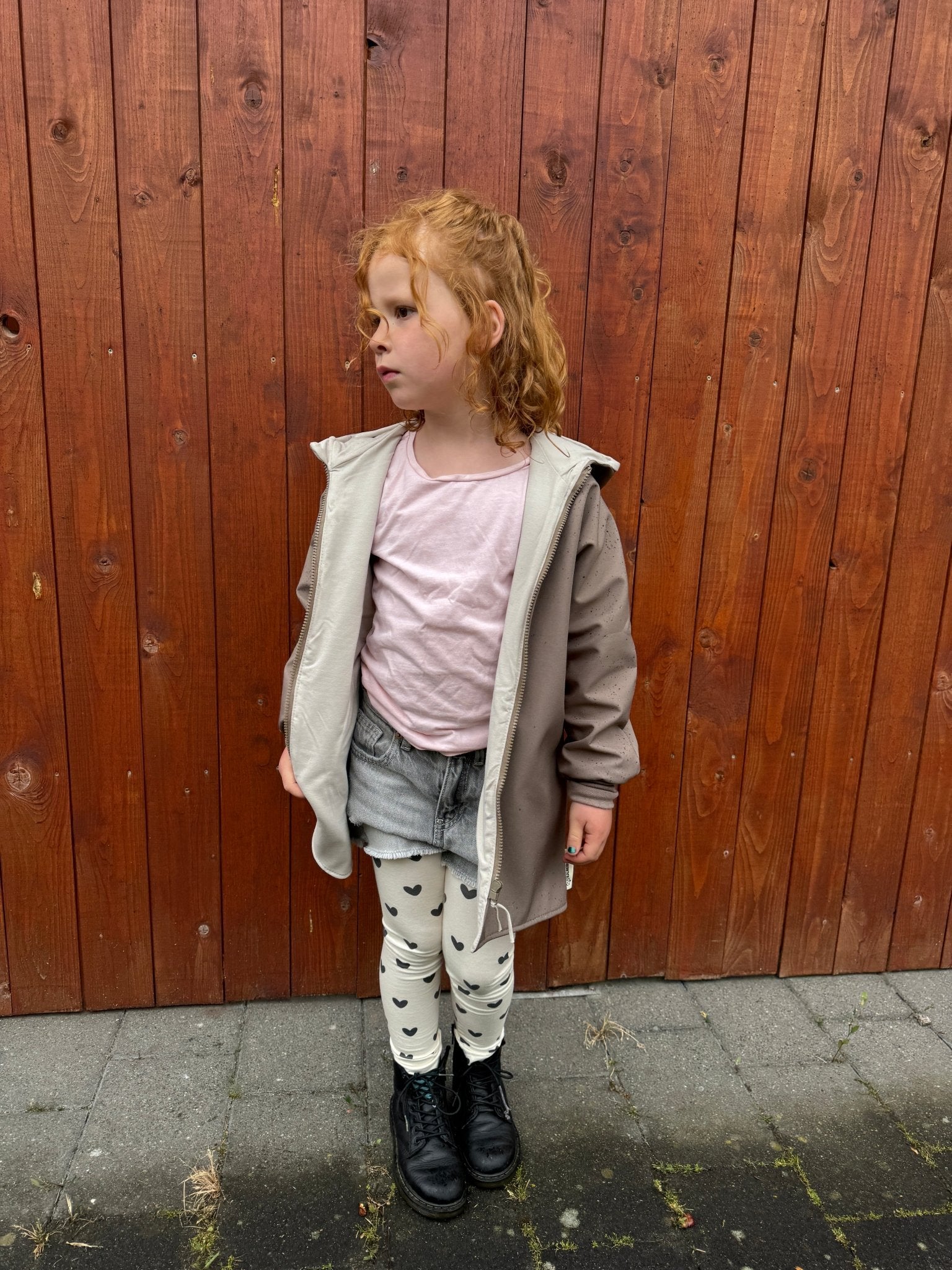 Softshelljacke Taupe Blumen - Räuberkinder