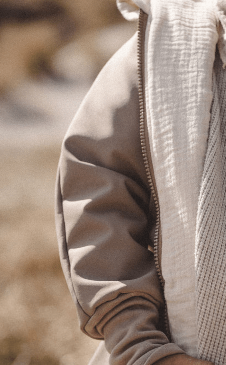 Softshelljacke Taupe / Musselin Sand - Räuberkinder