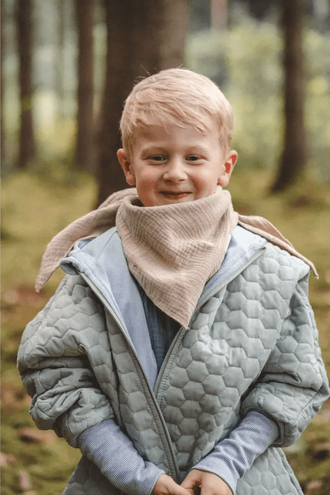 Steppjacke Kinder aus Baumwolle in Mint mit Blau - Jacke - Räuberkinder 1