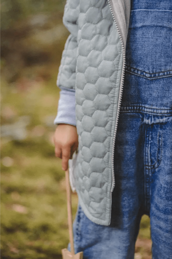 Steppjacke Kinder aus Baumwolle in Mint / Sand - Jacke - Räuberkinder 6