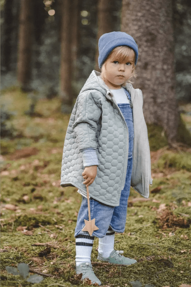 Steppjacke Kinder aus Baumwolle in Mint / Sand - Jacke - Räuberkinder 3