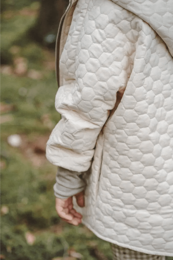 Steppjacke Kinder aus Baumwolle in Sand / Herzen Karo - Jacke - Räuberkinder 5