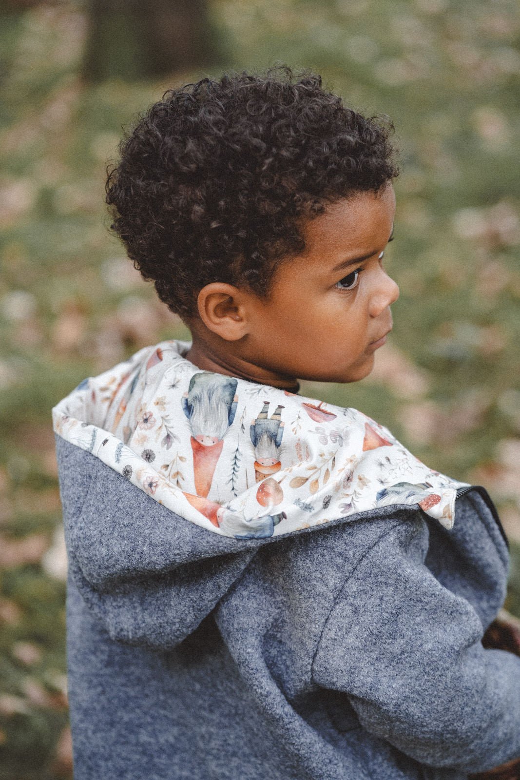 Sweatjacke Kinder Kletterkind Taupe mit Boho Mond - Jacke - Räuberkinder 5