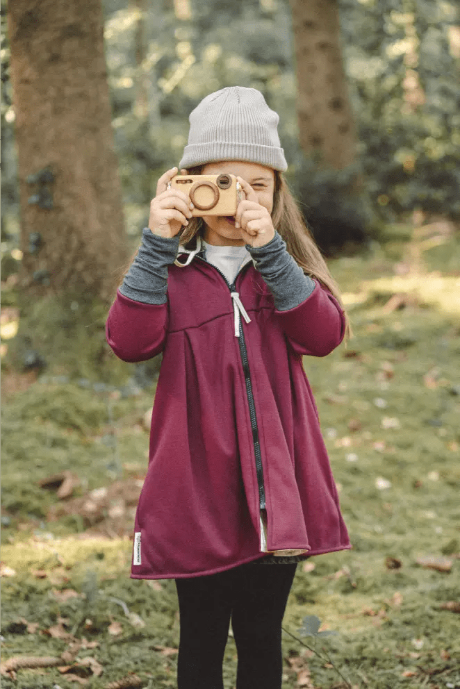 Sweatmantel Kinder Bordeaux mit Einhorn - Mantel - Räuberkinder 6