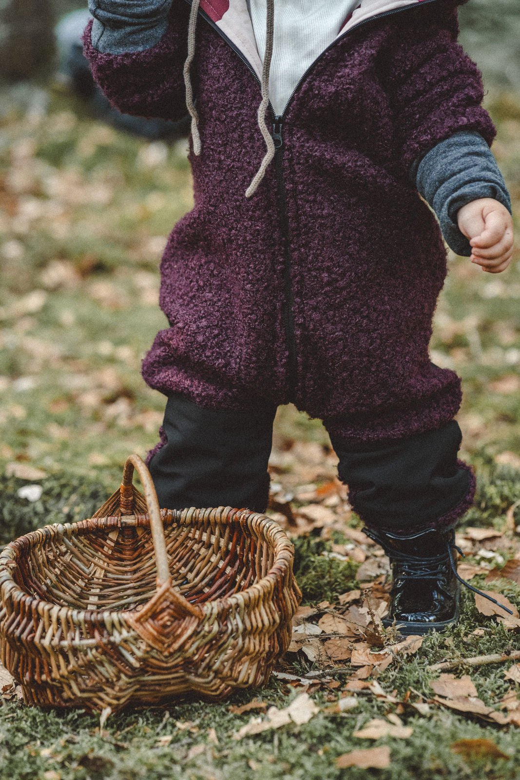 Teddyanzug Kinder mit Softshell Bordeaux und Punkte - Räuberkinder 5