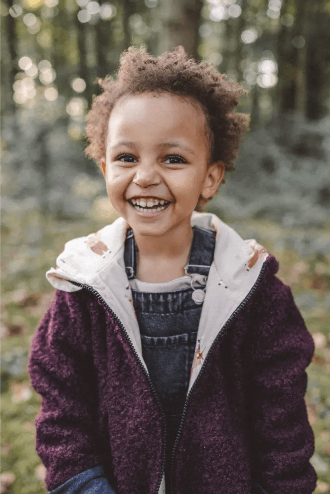 Teddyfellmantel Kinder Bordeaux mit Esel Muster - Räuberkinder 4