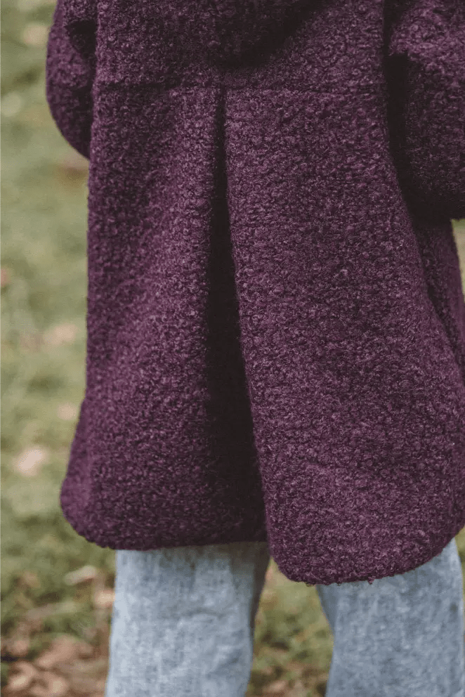 Teddyfellmantel Kinder Bordeaux mit Punkte - Räuberkinder 5