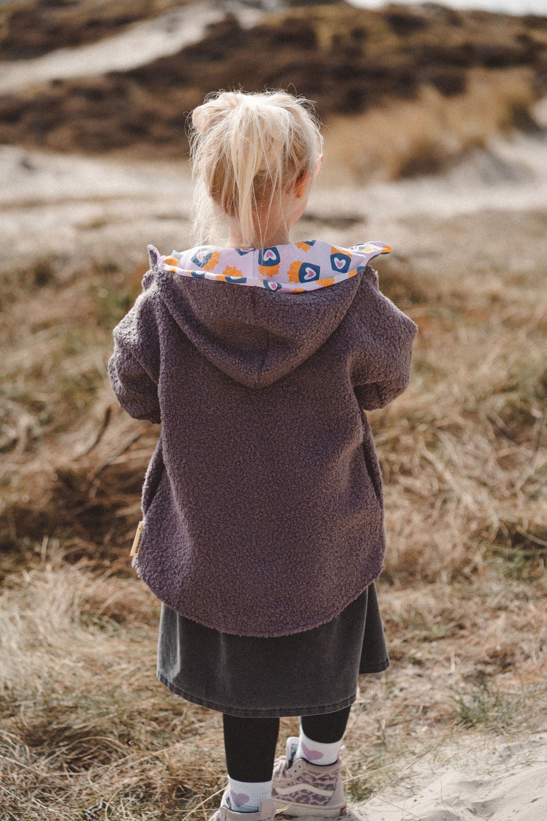 Teddyjacke aus Bouclé - Lila / Fritten - Räuberkinder
