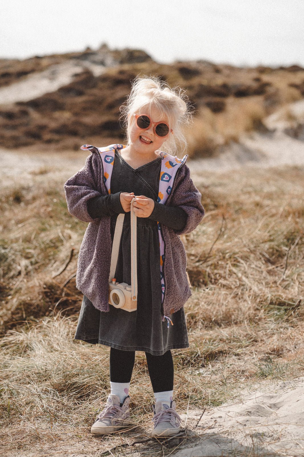 Teddyjacke aus Bouclé - Lila / Fritten - Räuberkinder