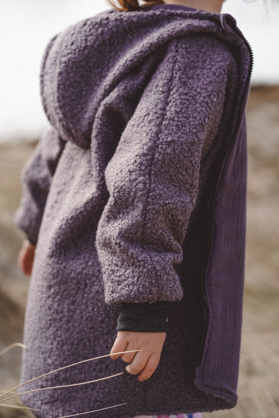 Teddyjacke aus Bouclé - Lila / Musselin Flieder - Räuberkinder