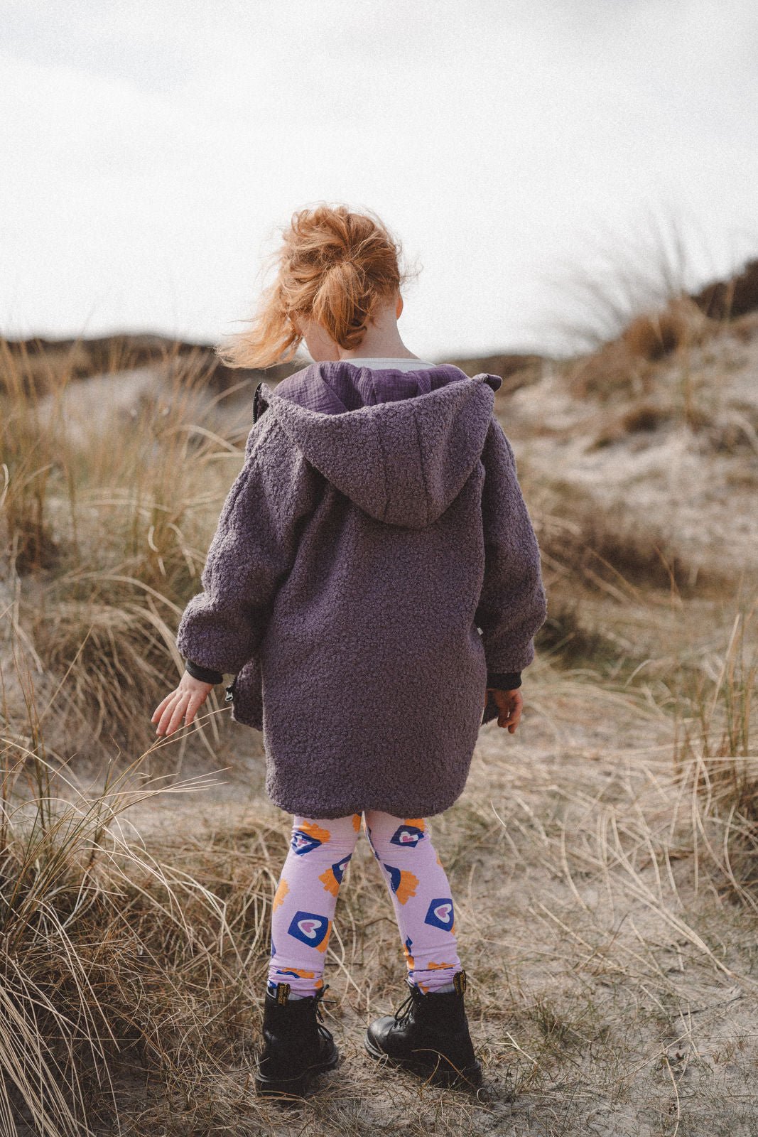 Teddyjacke aus Bouclé - Lila / Musselin Flieder - Räuberkinder