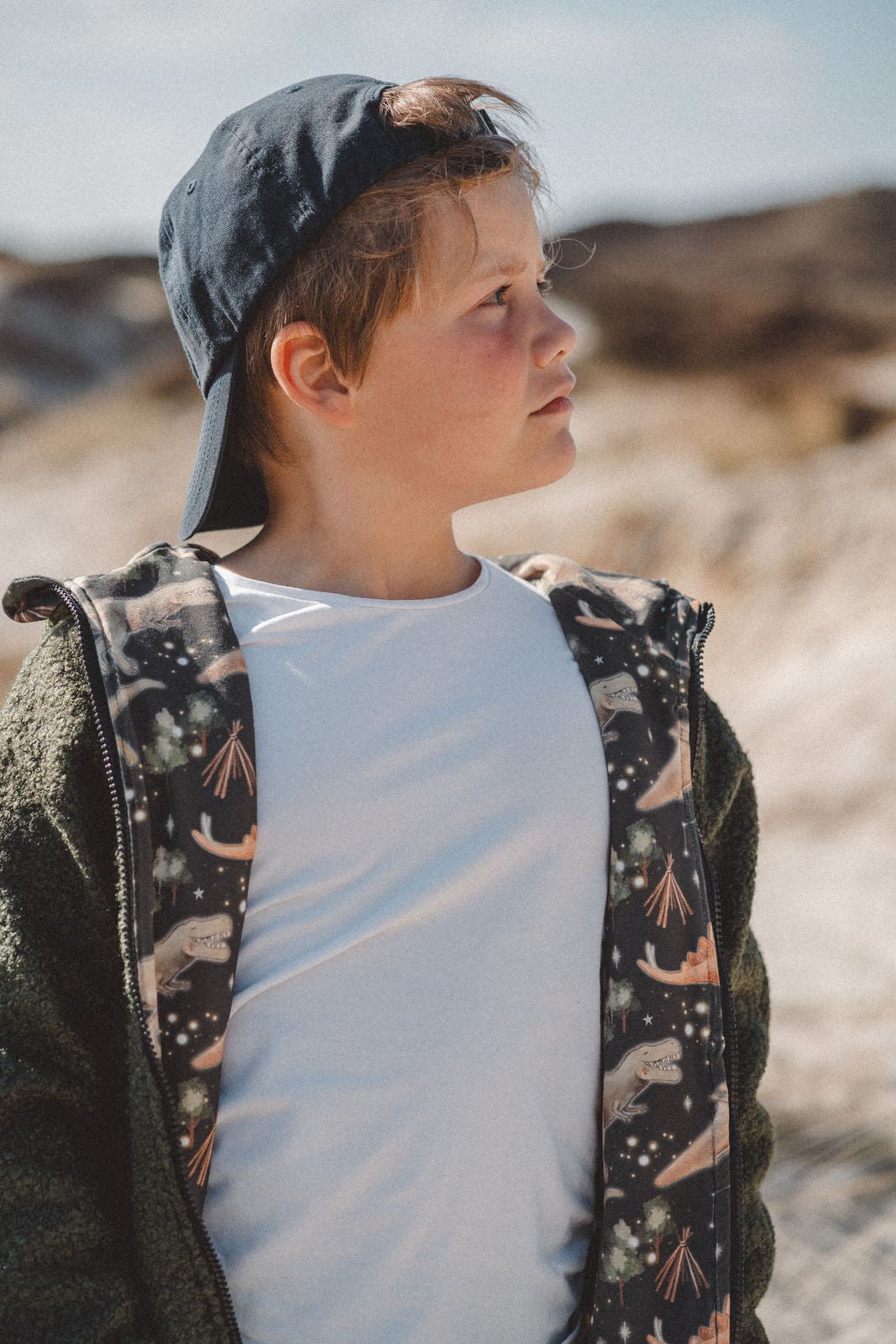 Teddyjacke aus Bouclé - Olive / Dream - O - Saurus - Räuberkinder