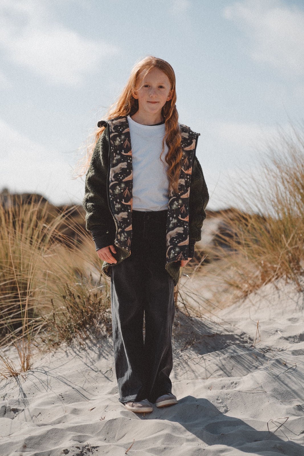 Teddyjacke aus Bouclé - Olive / Dream - O - Saurus - Räuberkinder