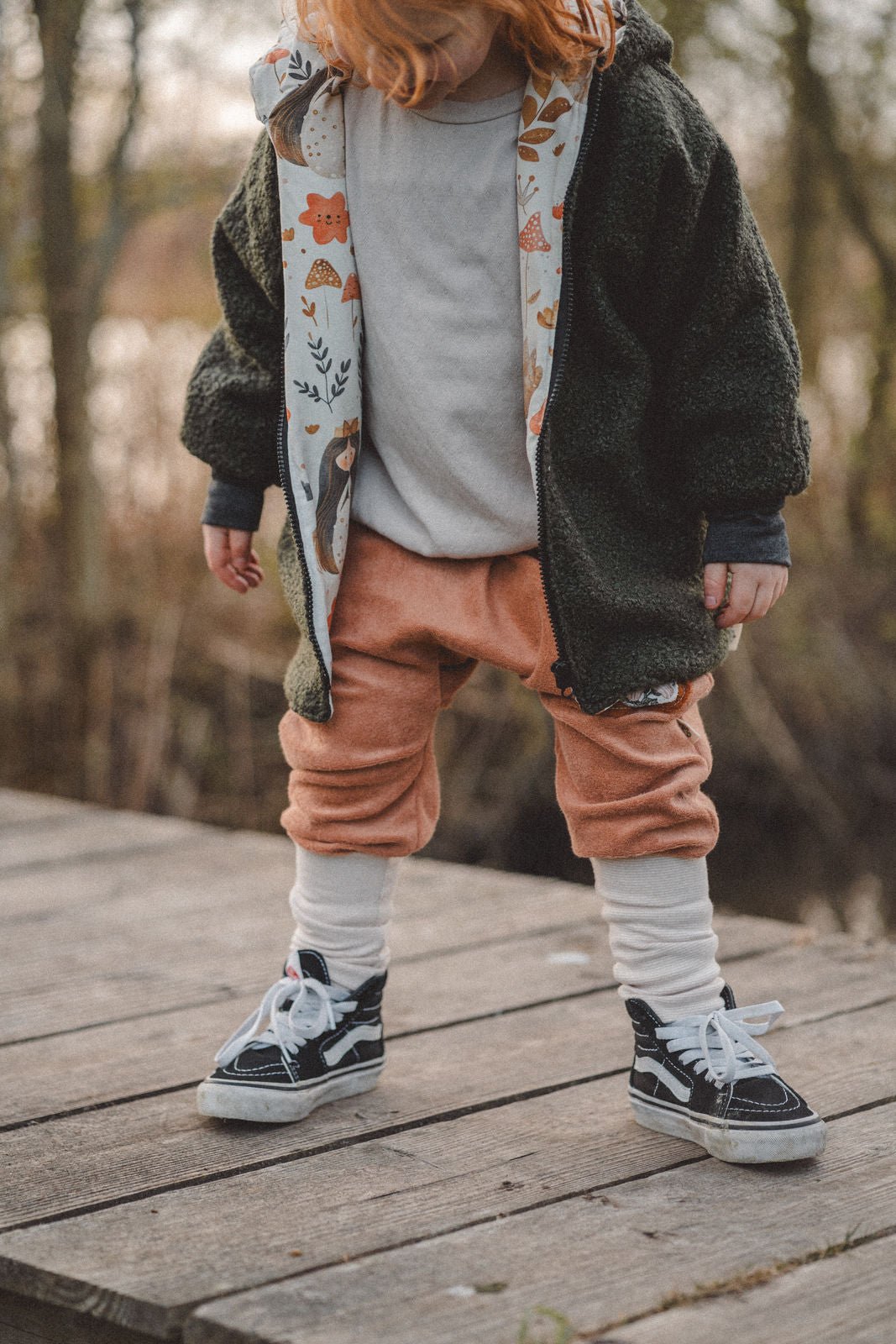 Teddyjacke aus Bouclé - Olive / Waldprinzessin - Räuberkinder