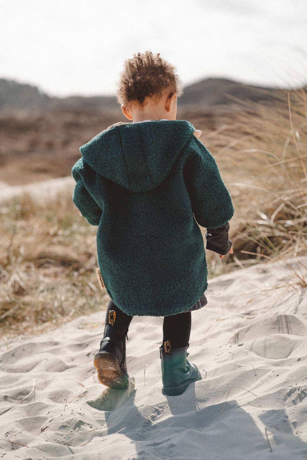 Teddyjacke aus Bouclé - Petrol / Erdbeermädchen - Räuberkinder