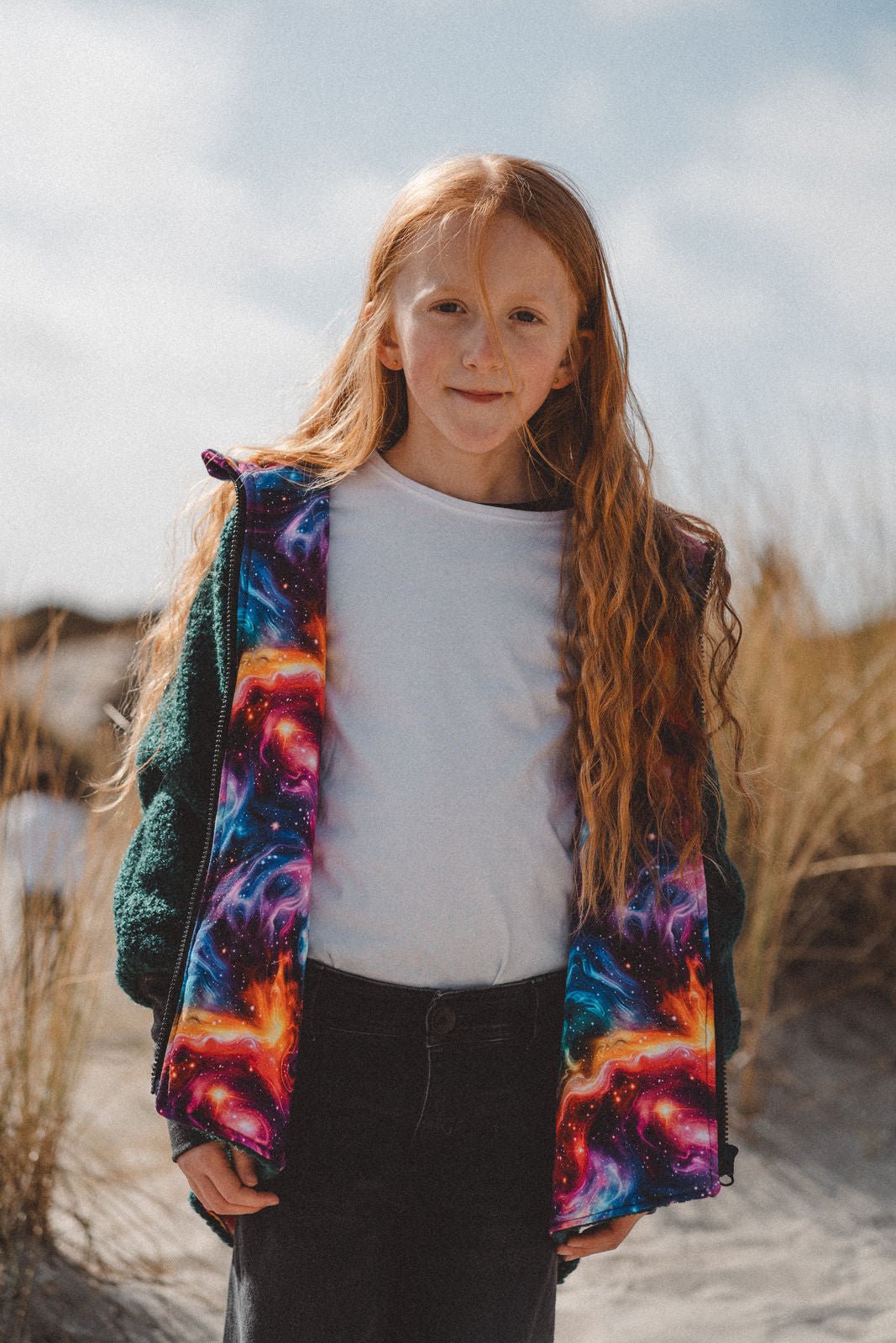 Teddyjacke aus Bouclé - Petrol / Space - Räuberkinder