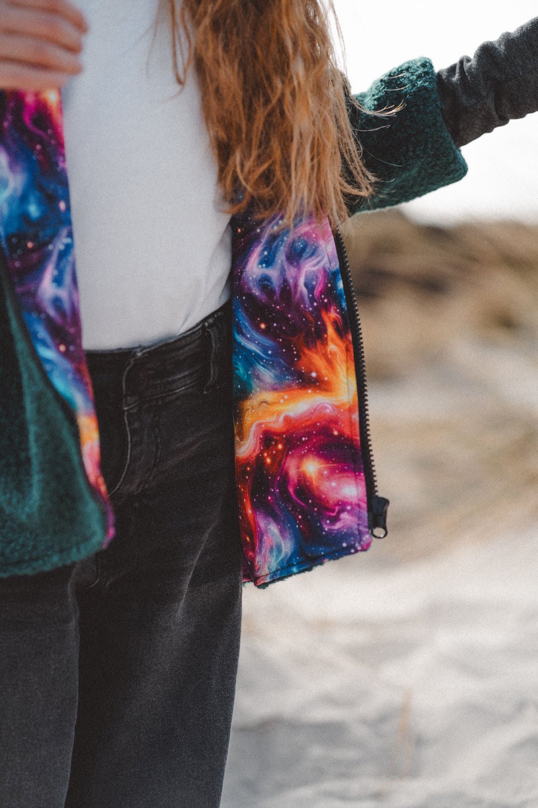 Teddyjacke aus Bouclé - Petrol / Space - Räuberkinder