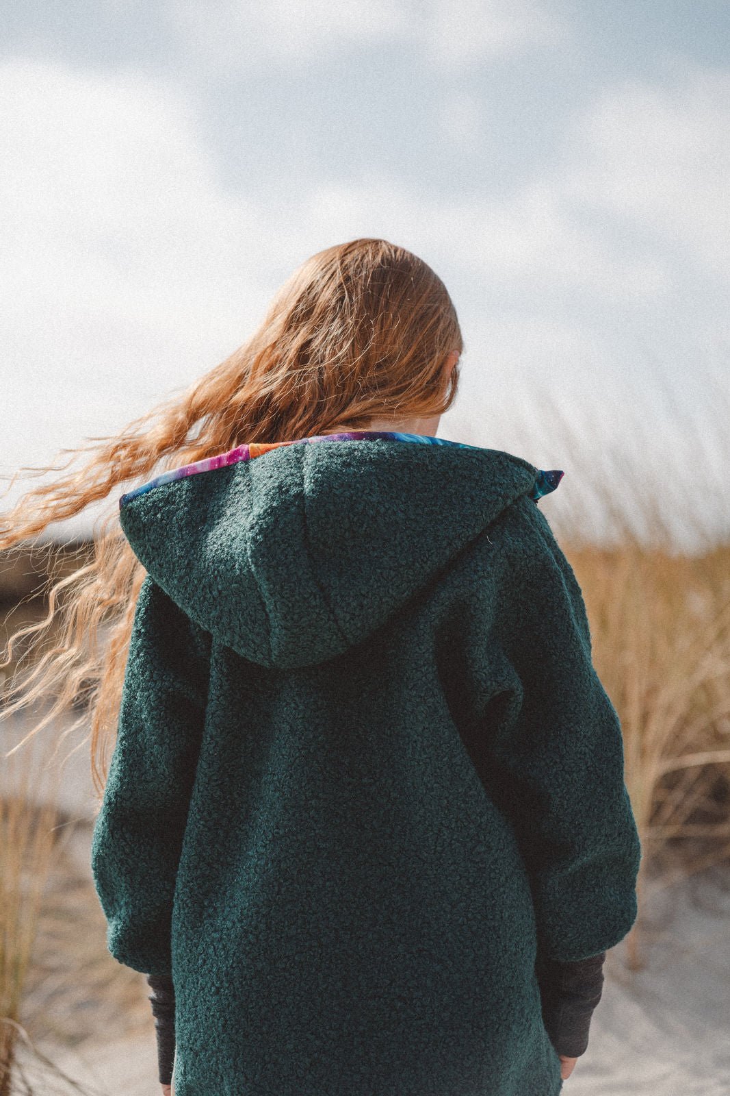 Teddyjacke aus Bouclé - Petrol / Space - Räuberkinder