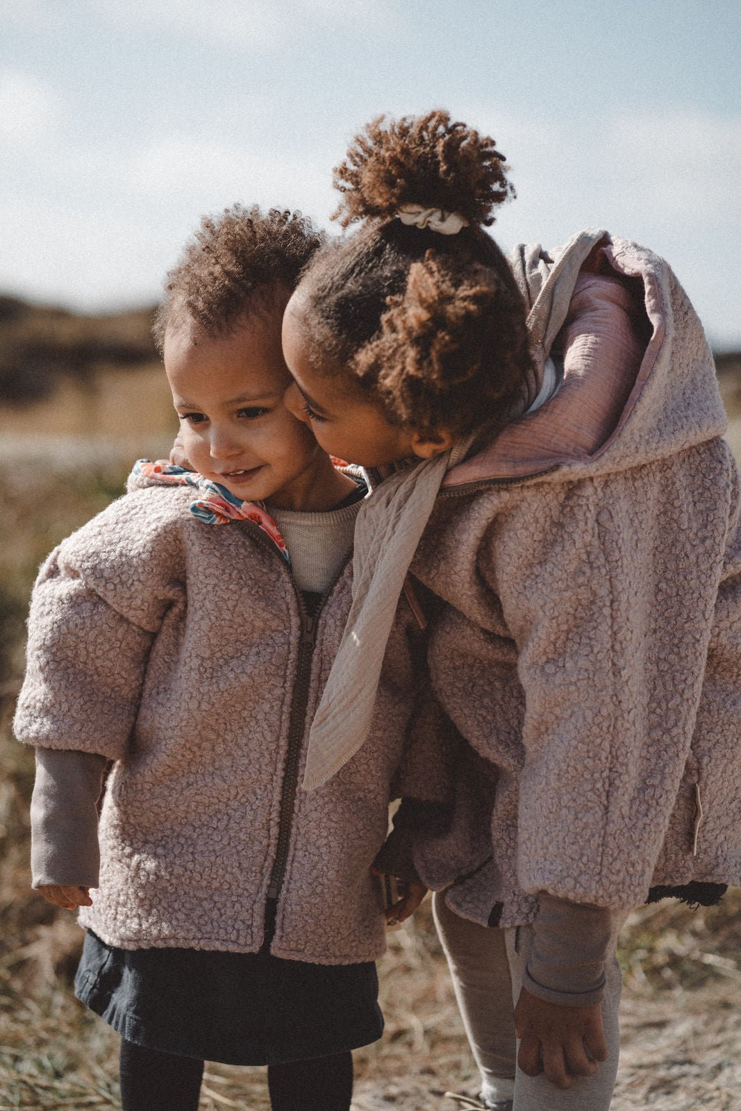 Teddyjacke aus Bouclé - Rosa / Musselin Rosa - Räuberkinder