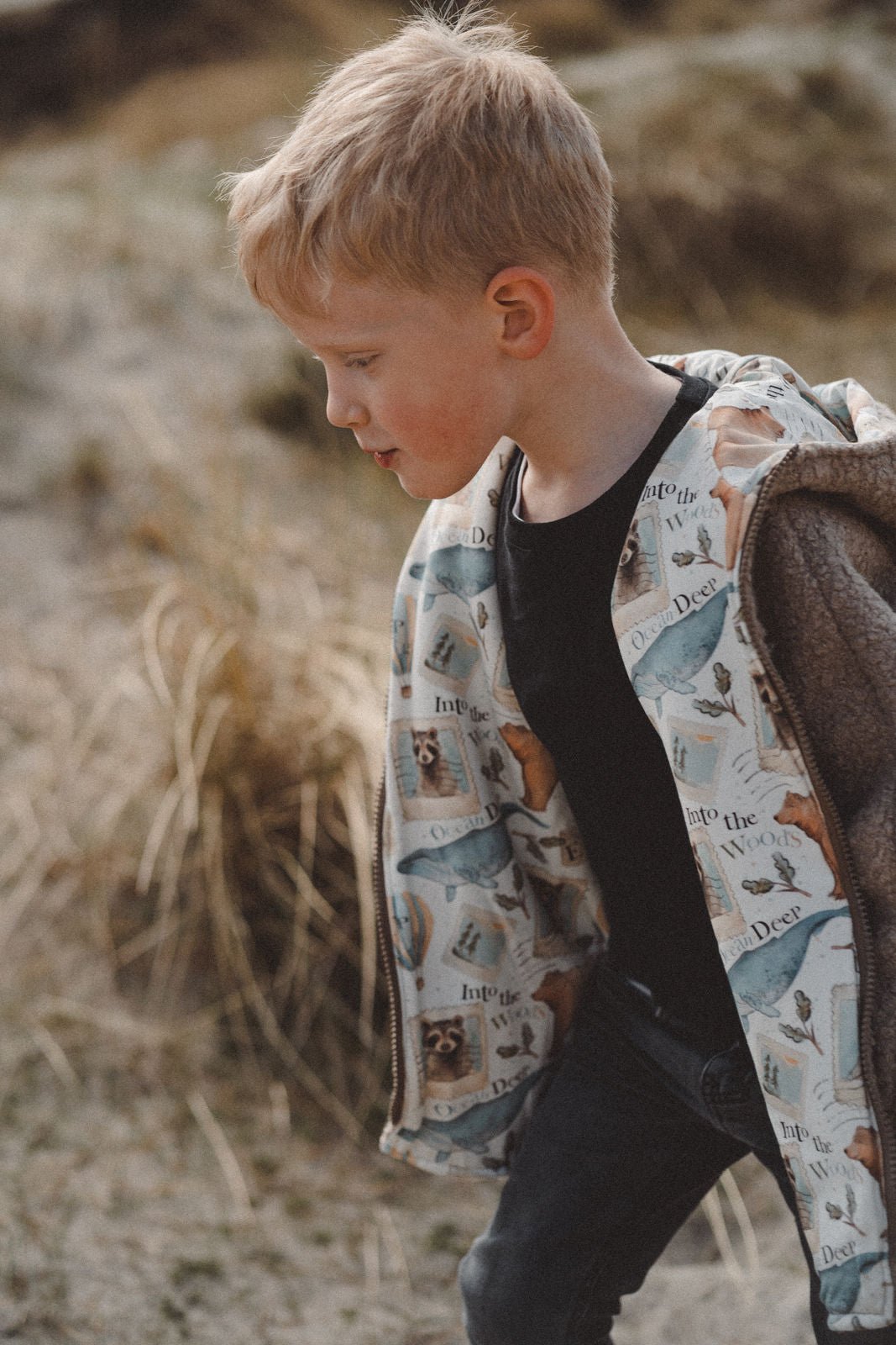 Teddyjacke aus Bouclé - Sand / Explorer - Räuberkinder