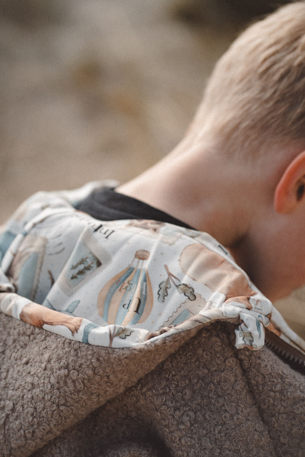 Teddyjacke aus Bouclé - Sand / Explorer - Räuberkinder
