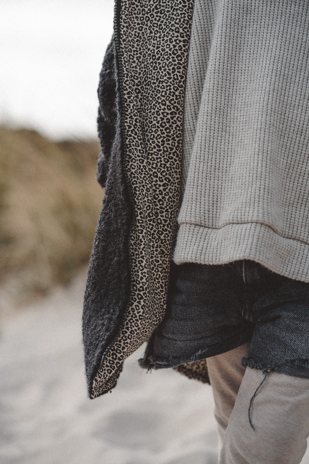 Teddyjacke aus Bouclé - Schwarz / Leo Sand - Räuberkinder