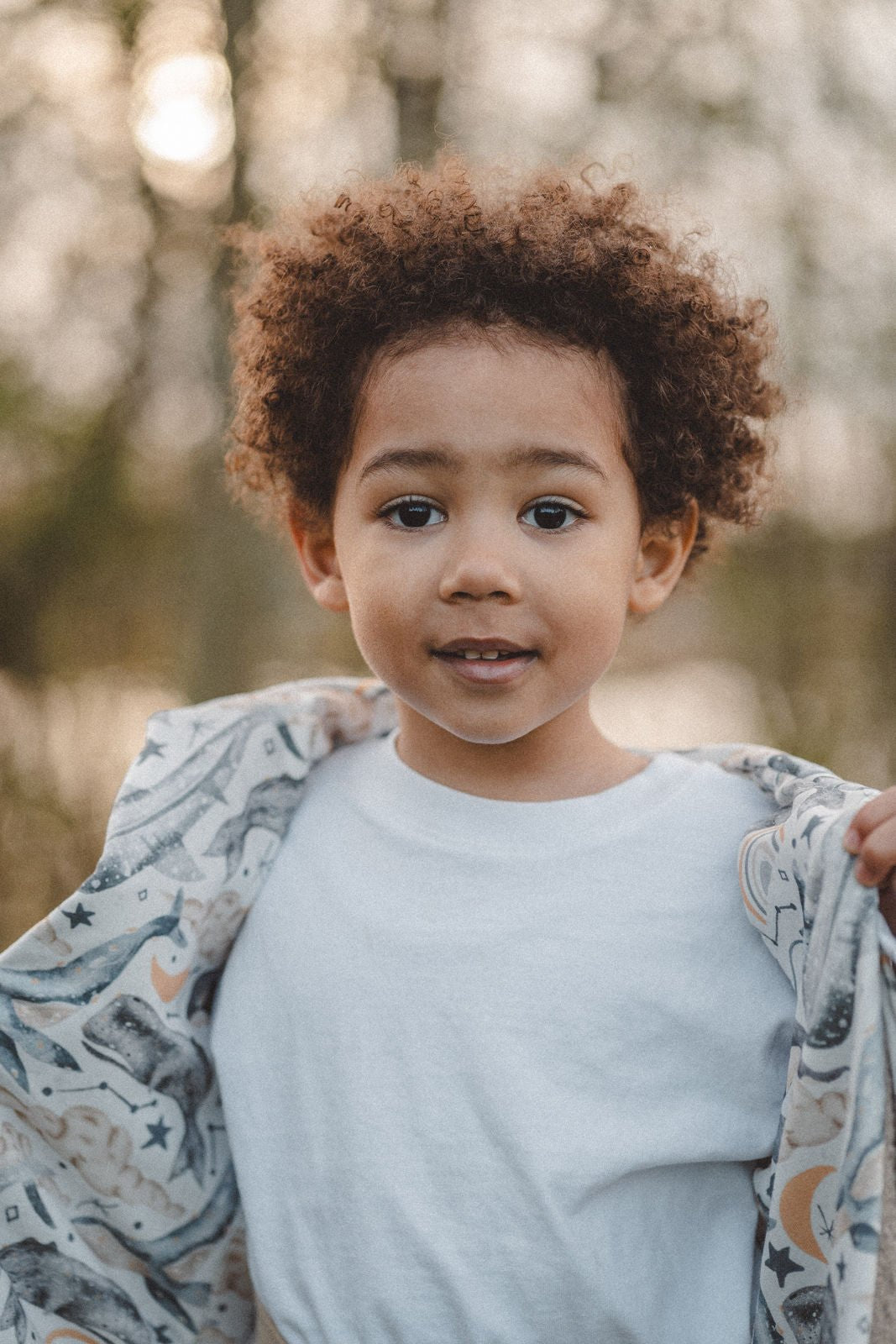 Teddyweste aus Bouclé - Sand x Meerestiere - Räuberkinder