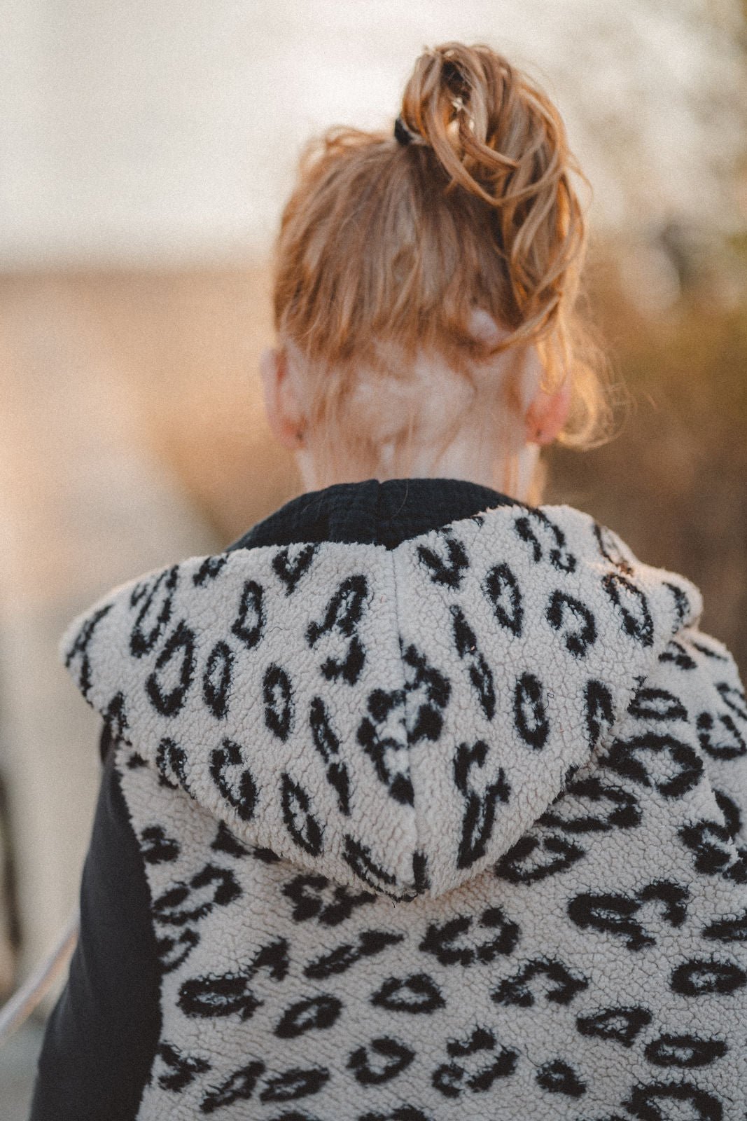 Teddyweste Leoprint x Musselin Schwarz - Räuberkinder