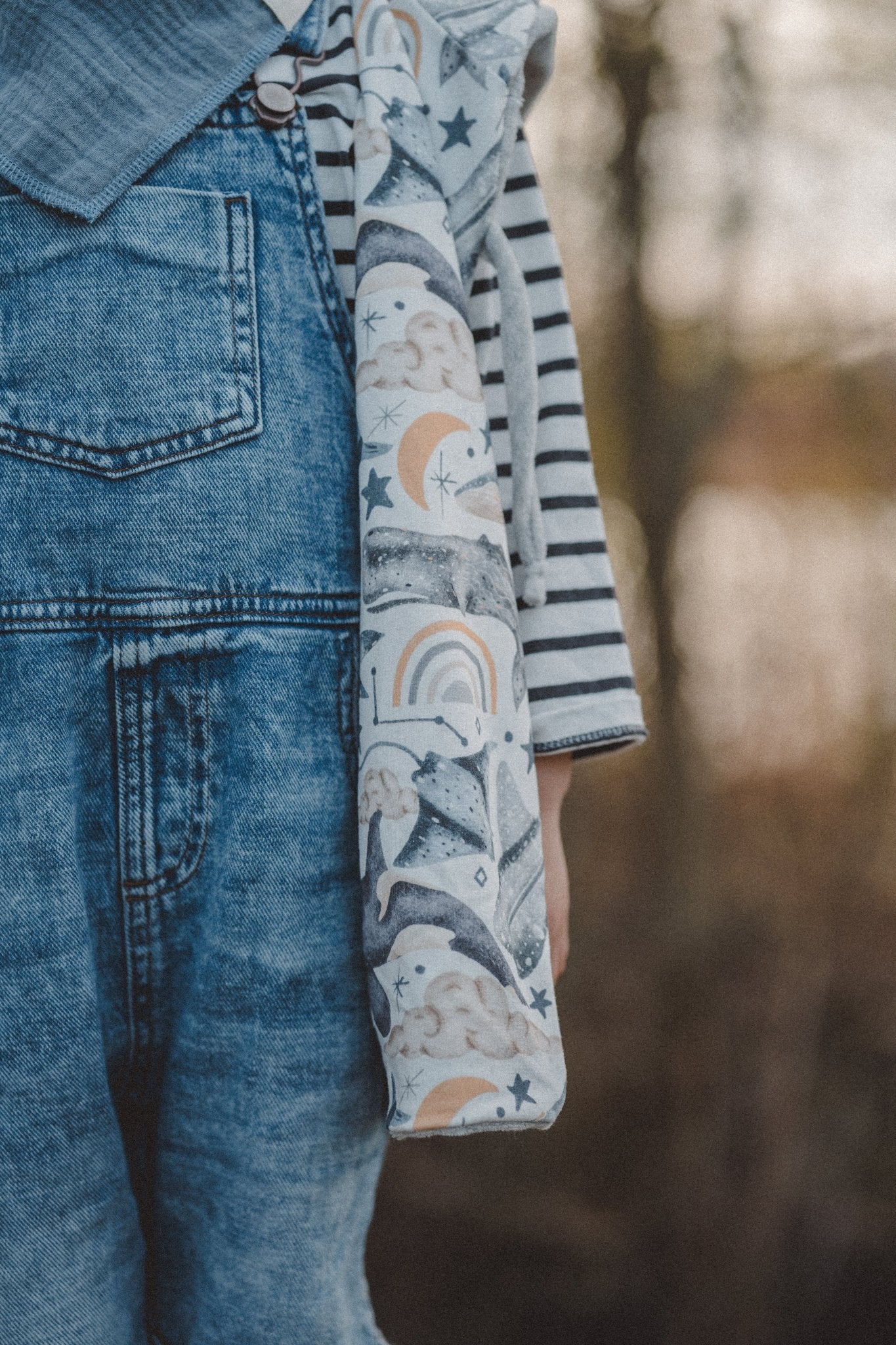 Weste aus Frottee x Grau Meerestiere - Räuberkinder