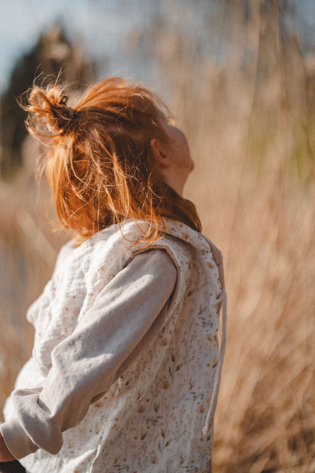Weste aus Frottee x Musselin Boho Flowers - Räuberkinder
