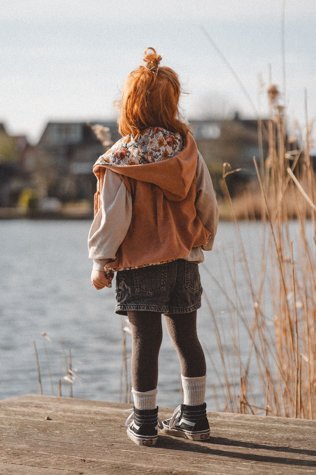 Weste aus Frottee x Musselin Retro Flowers - Räuberkinder