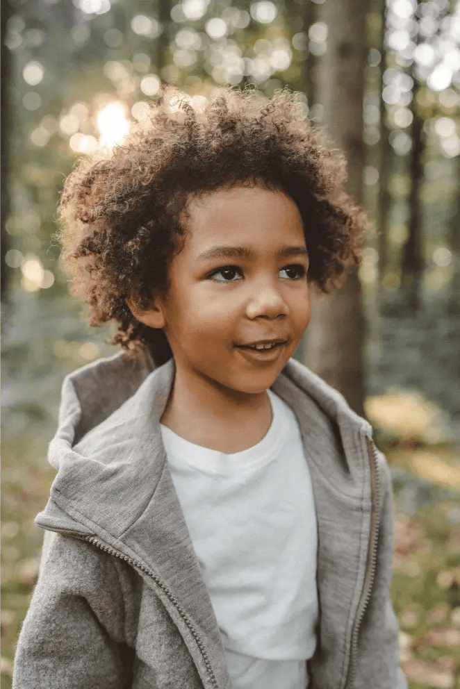 Wollwalk Jacke Kinder Kletterkind mit Merino Jersey in Sand - Räuberkinder 6