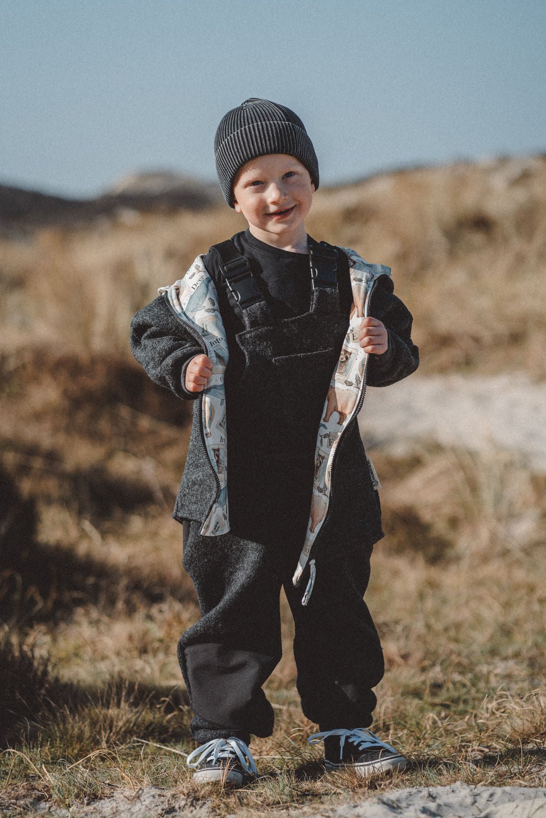 Wollwalkjacke Anthrazit / Abenteuerkind - Räuberkinder