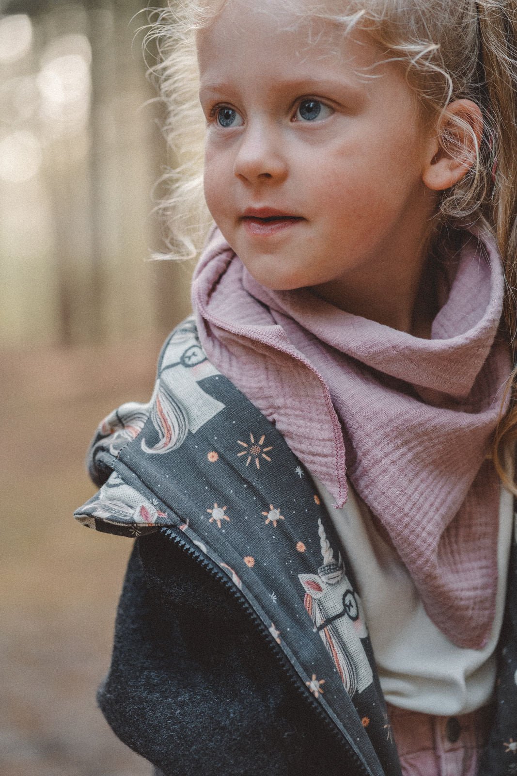 Wollwalkjacke Anthrazit / Einhorn "Nerd Horn." - Räuberkinder