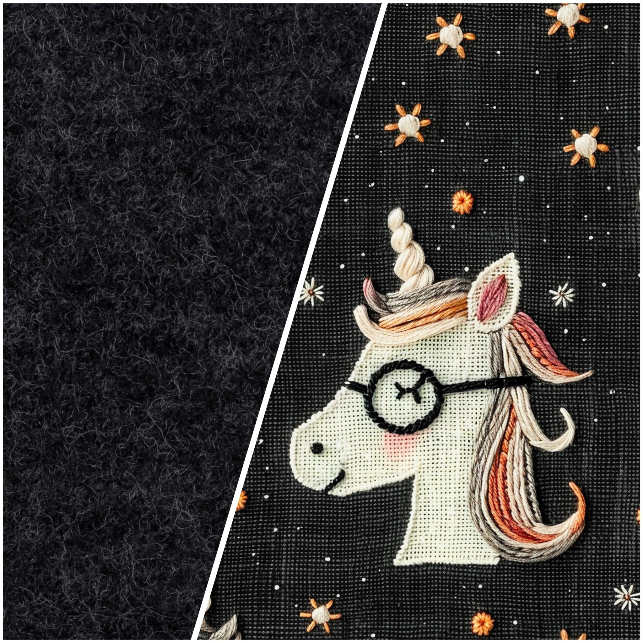 Wollwalkjacke Anthrazit / Einhorn "Nerd Horn." - Räuberkinder