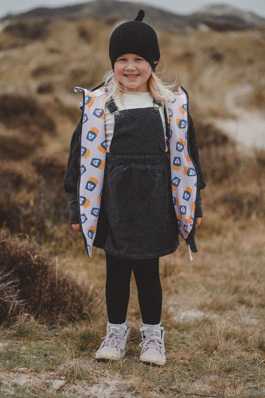 Wollwalkjacke Anthrazit / Fritten - Räuberkinder