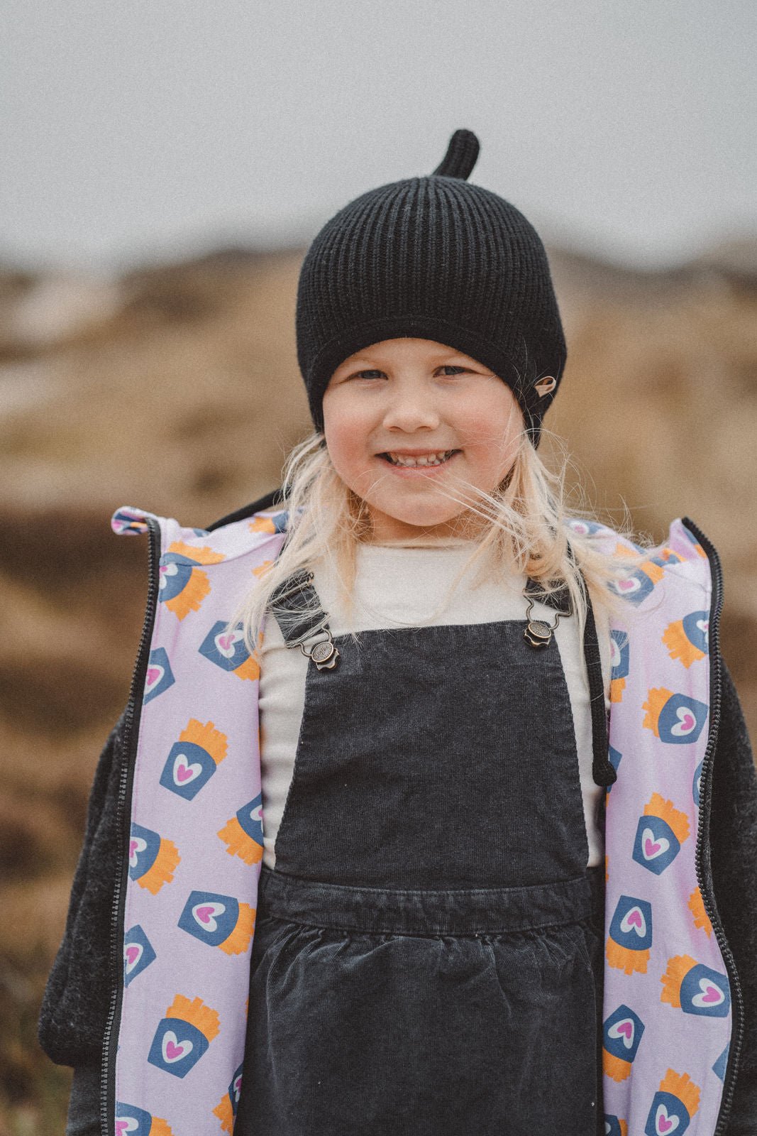 Wollwalkjacke Anthrazit / Fritten - Räuberkinder