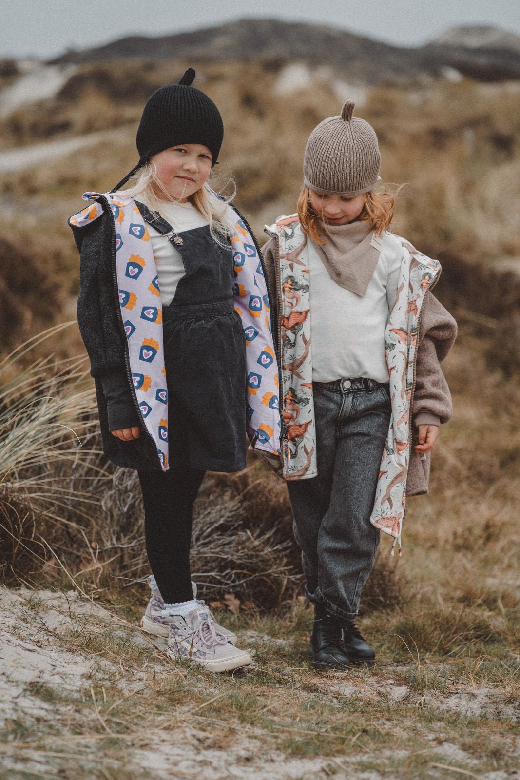 Wollwalkjacke Anthrazit / Fritten - Räuberkinder