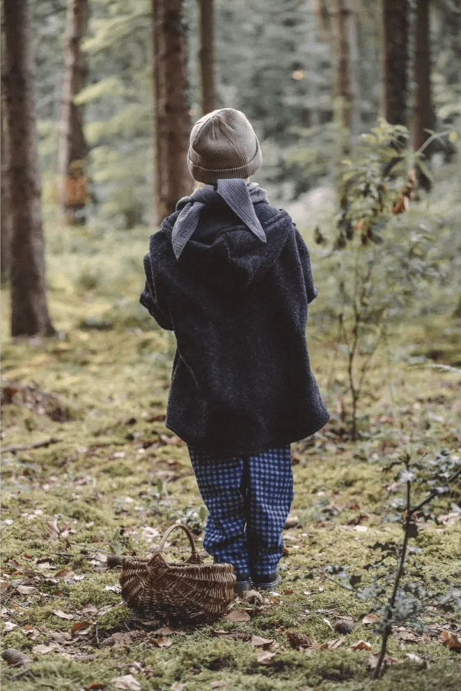 Wollwalkjacke Anthrazit / Musselin Schwarz - Jacke - Räuberkinder 3