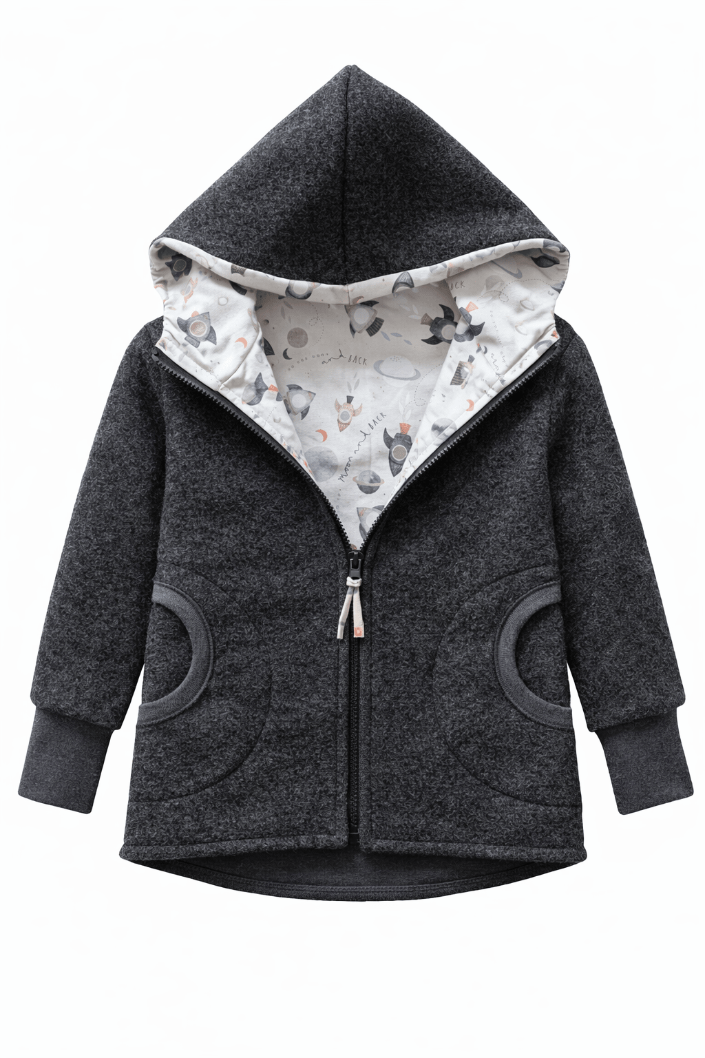 Wollwalkjacke Anthrazit / Rakete - Räuberkinder