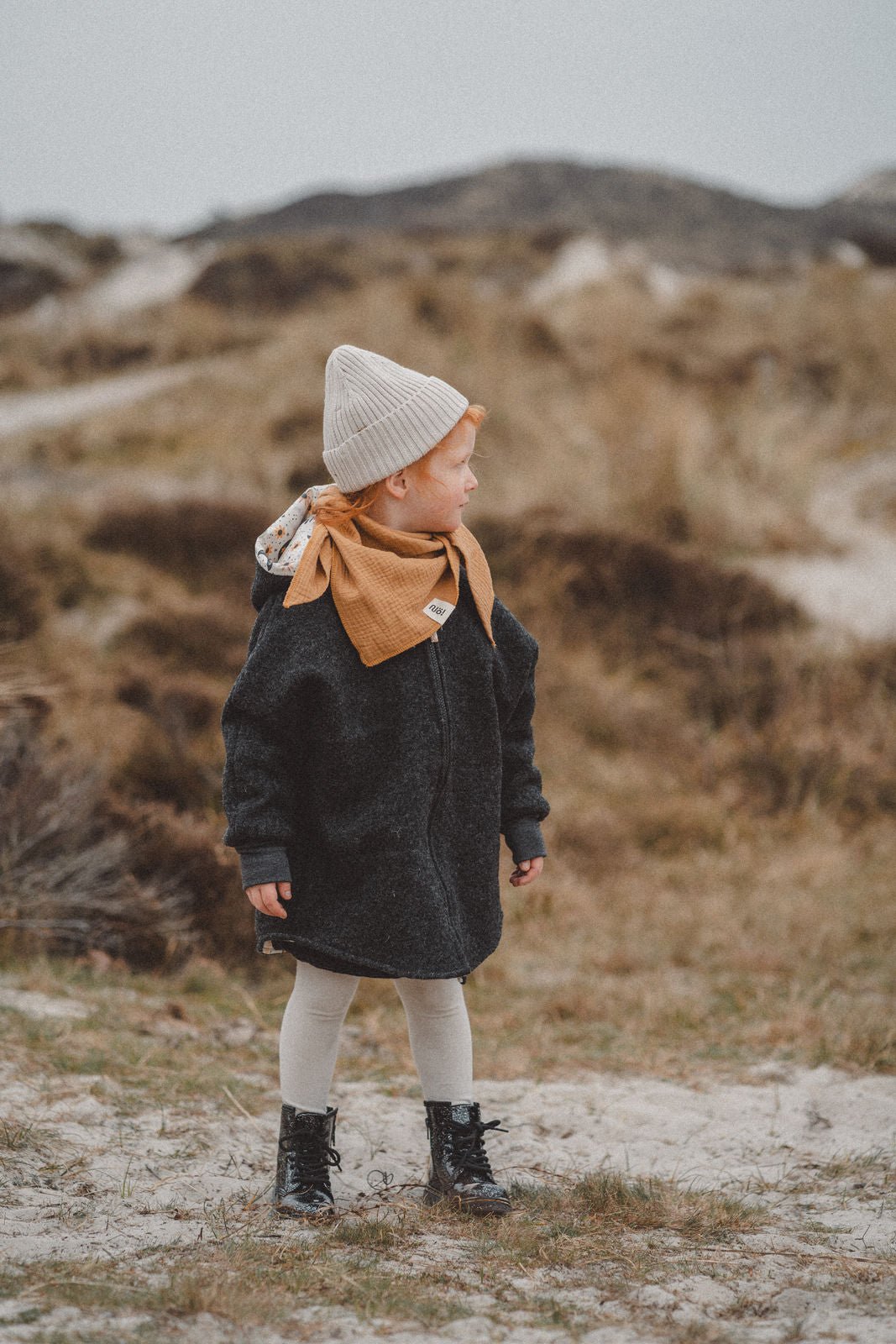 Wollwalkjacke Anthrazit / Zaubermond - Räuberkinder