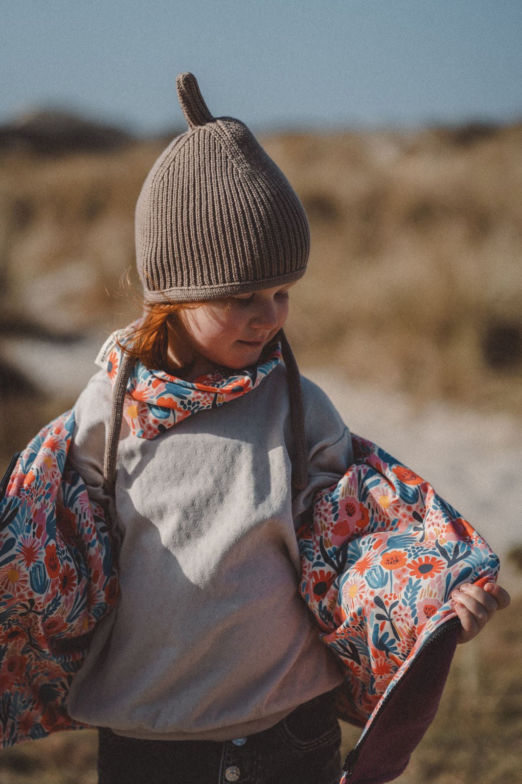 Wollwalkjacke Beere / Blume Bunt - Räuberkinder