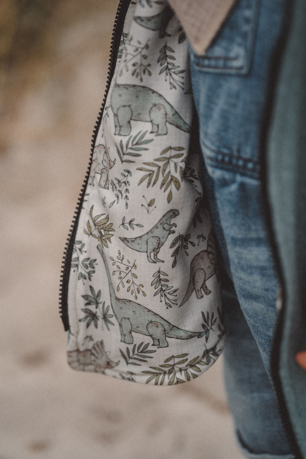 Wollwalkjacke Dino Mint - Räuberkinder