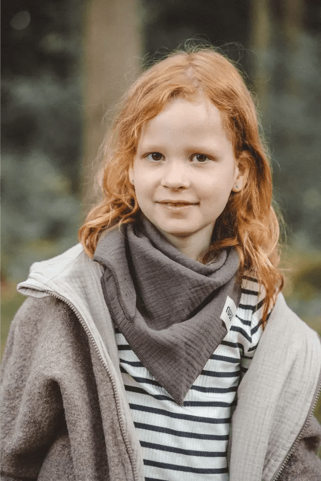 Wollwalkjacke Kinder Taupe / Musselin Sand - Jacke - Räuberkinder 4