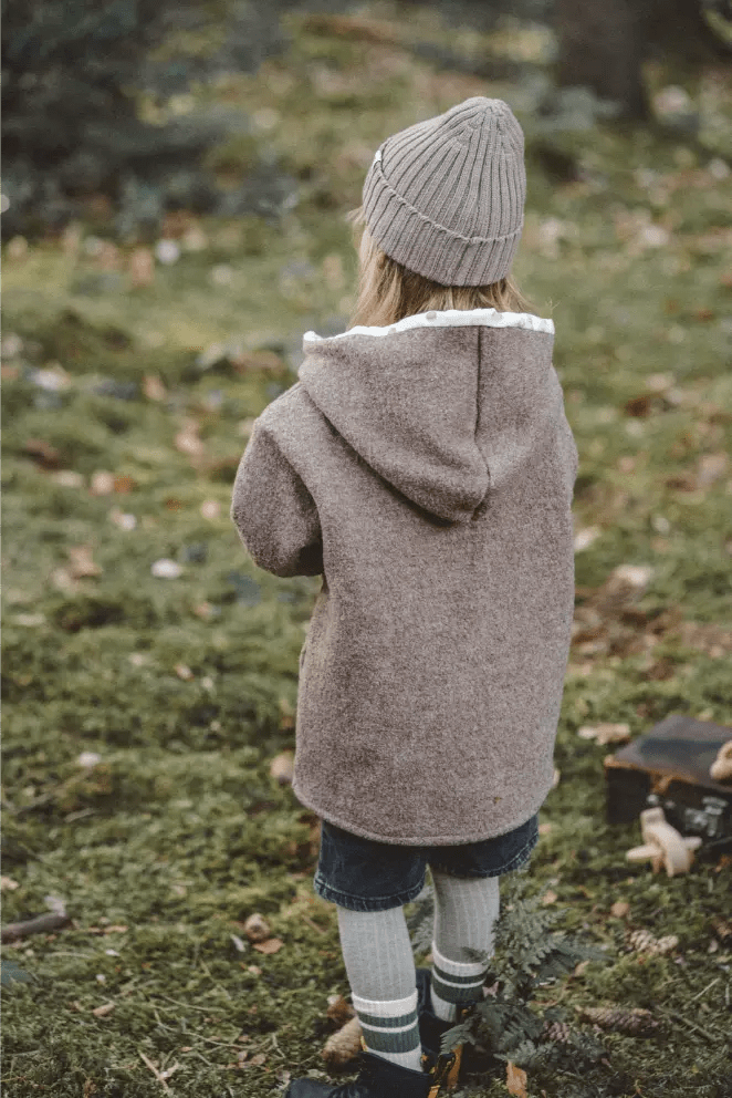 Wollwalkjacke Kletterkind Taupe / Boho Mond - Räuberkinder 3