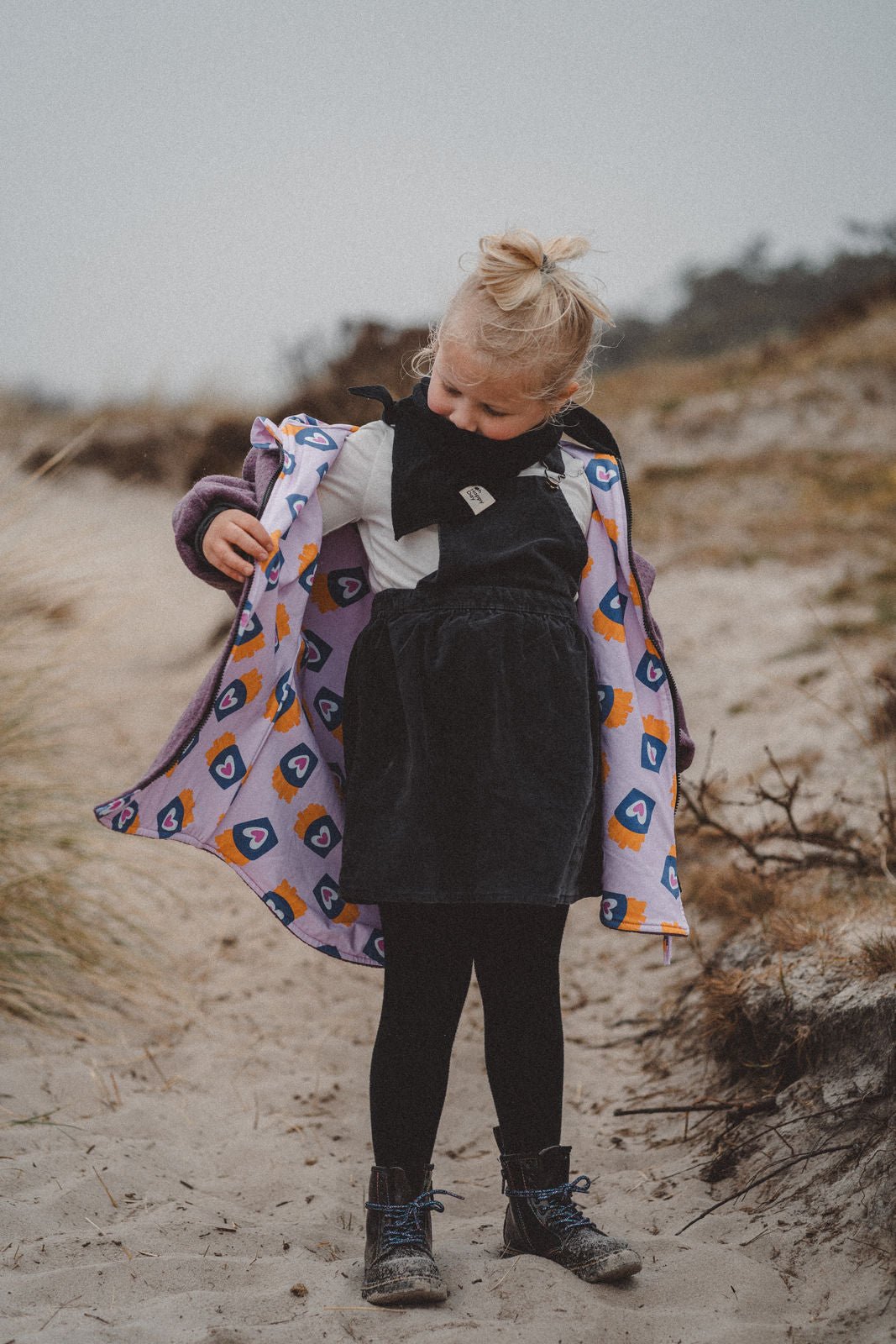 Wollwalkjacke Mauve / Fritten - Räuberkinder