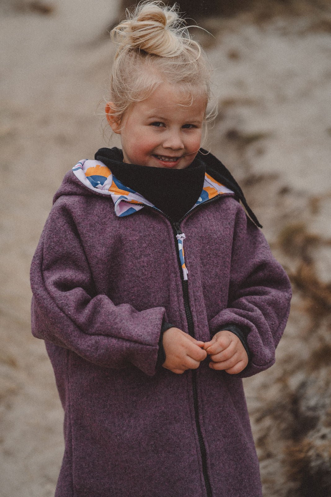 Wollwalkjacke Mauve / Fritten - Räuberkinder