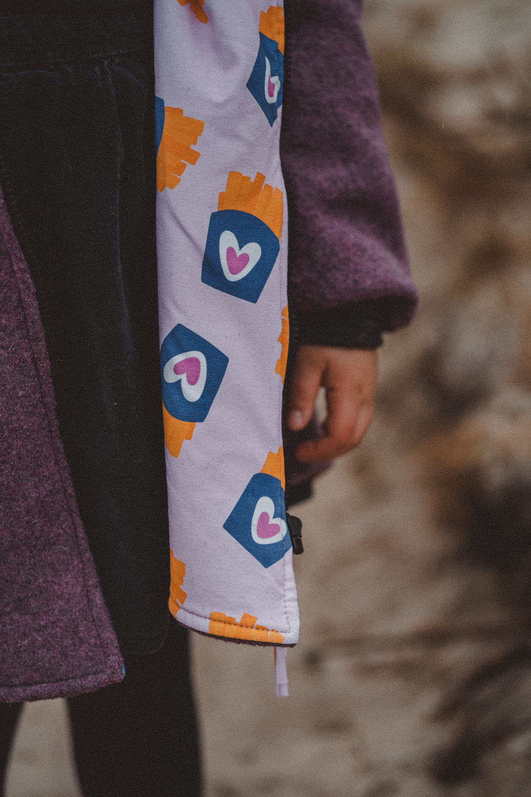 Wollwalkjacke Mauve / Fritten - Räuberkinder