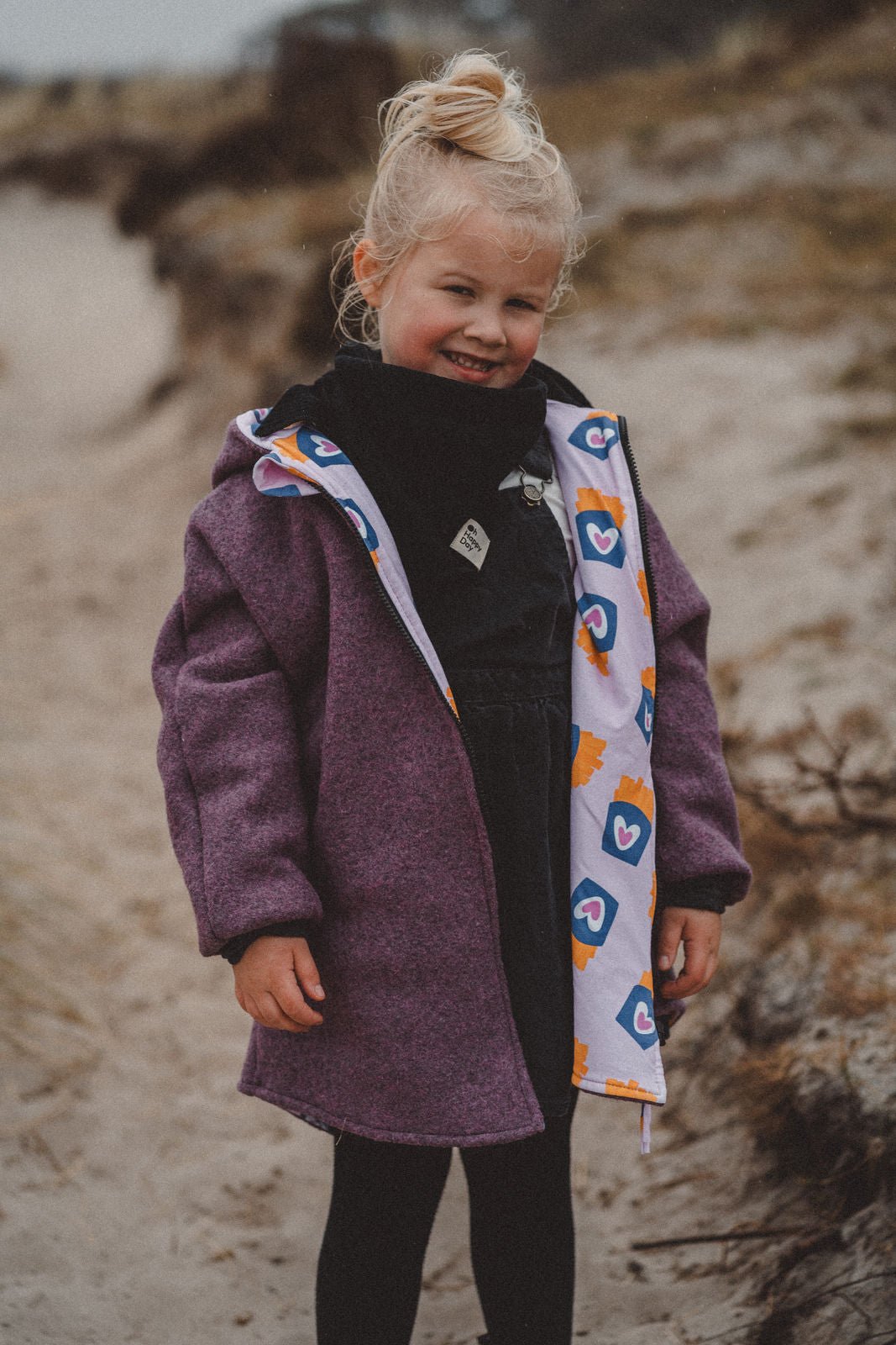 Wollwalkjacke Mauve / Fritten - Räuberkinder