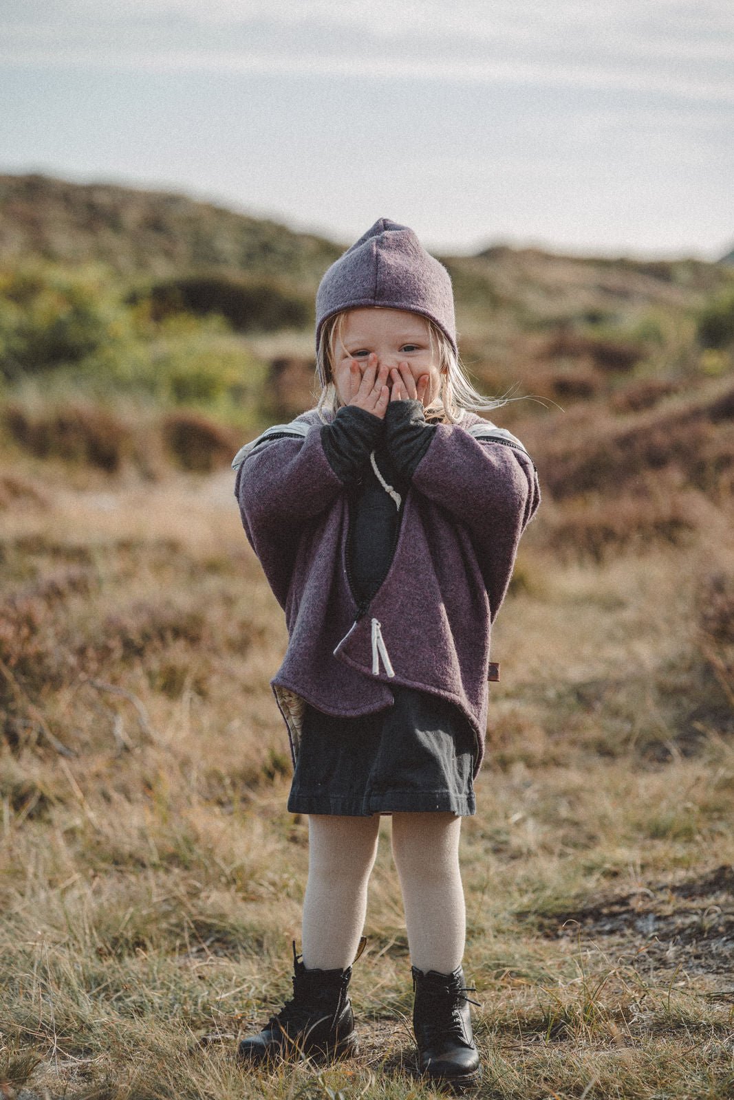 Wollwalkjacke Mauve / Wildblumen - Räuberkinder